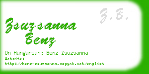 zsuzsanna benz business card